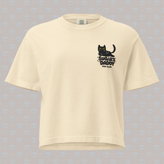 Sugar's Daddy Fan Club Embroidered Boxy Crop Tee
