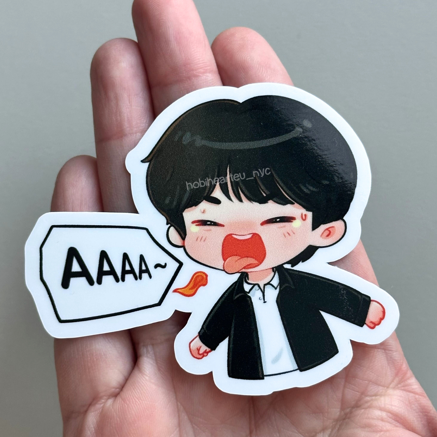 Jin Spicy Challenge Hotones Vinyl Waterproof Sticker