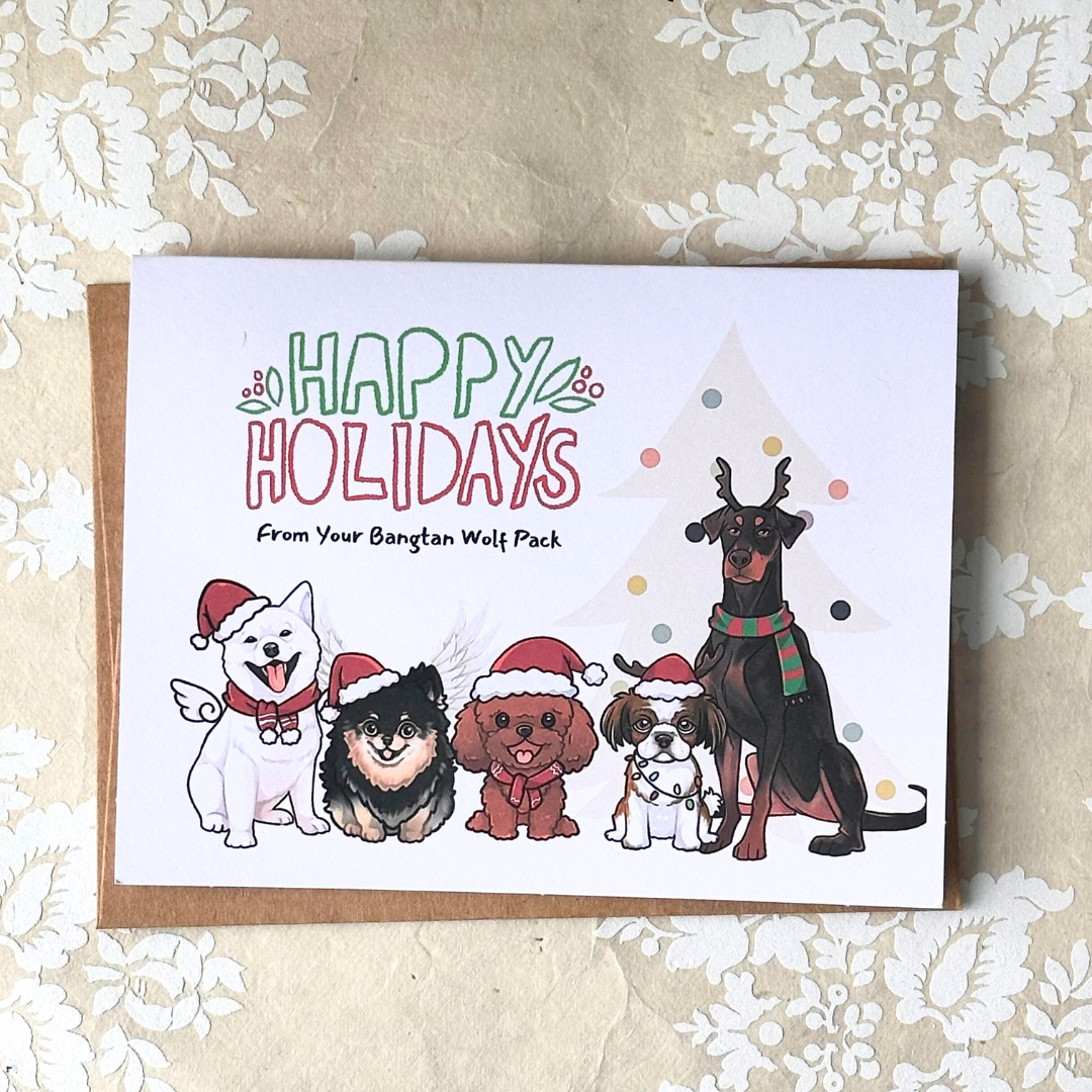 BTS Wolf Pack Holiday Christmas Card