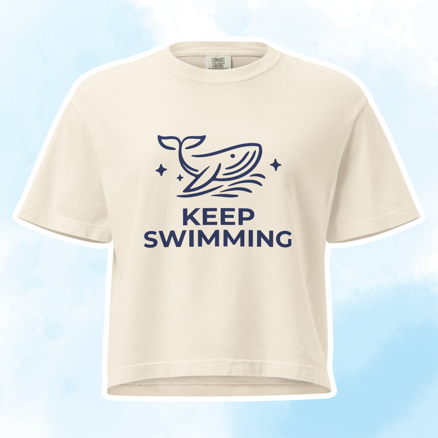 Keep Swimming Cropped Tee