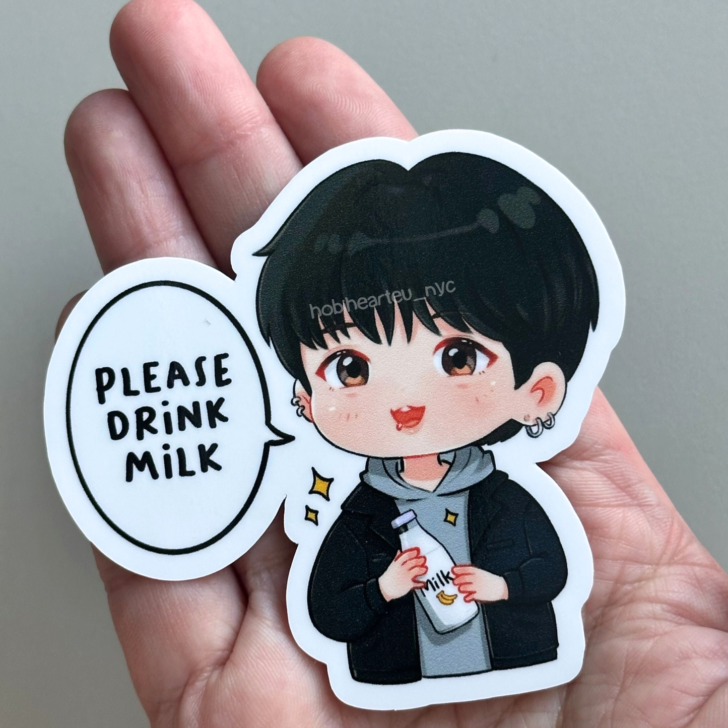 Jungkook Hotones Please Drink Milk Vinyl Waterproof Sticker
