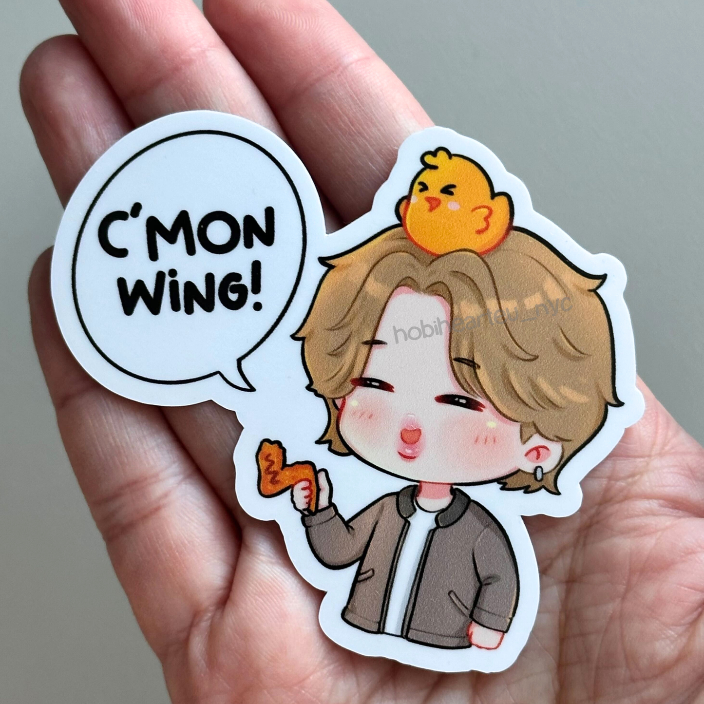 C'mon Wing Jimin Hotones Vinyl Waterproof Sticker