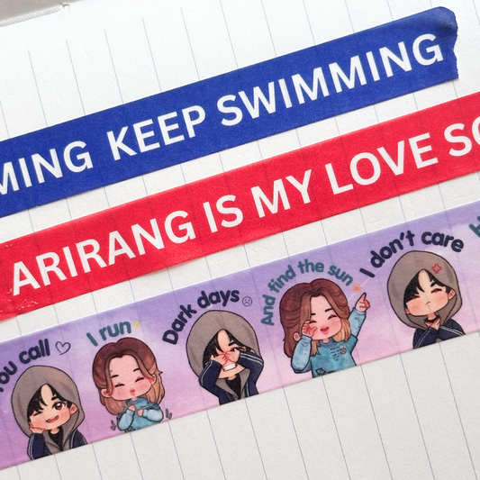 Washi Tapes - Into the Sun, Keep Swimming, Arirang is my Love Song