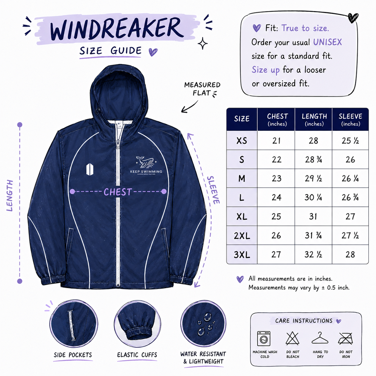 Keep Swimming Windbreaker