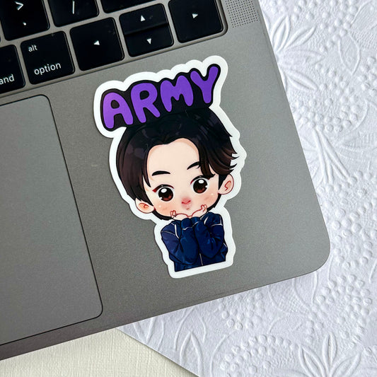Jin ARMY Headband Vinyl Waterpoof Sticker