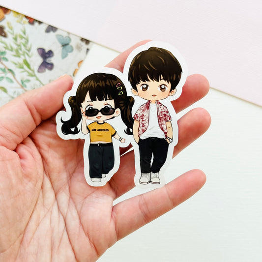 Twenty Five Twenty One Beach Trip Scene Kdrama waterproof sticker