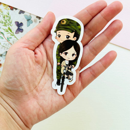 CLOY Crash Landing On You Kdrama waterproof sticker | Captain Ri Jeong-hyeok Yoon Se-Ri