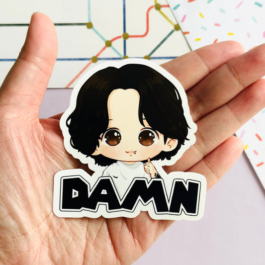 Jungkook Damn Vinyl Waterpoof Sticker