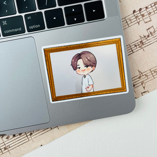 Jimin Rookie Actor of the Year Gold Frame Vinyl Waterpoof Sticker