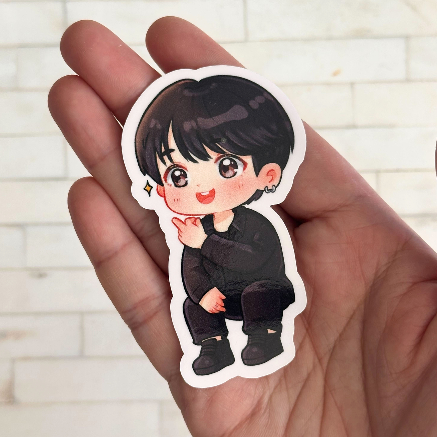Jungkook Middle Finger Live Vinyl Waterproof Sticker