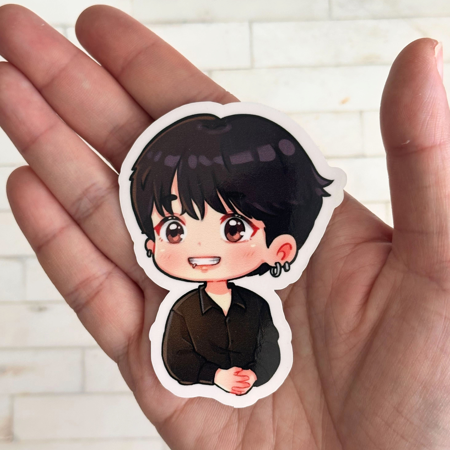 Jungkook Meme Face Interview Vinyl Waterproof Sticker