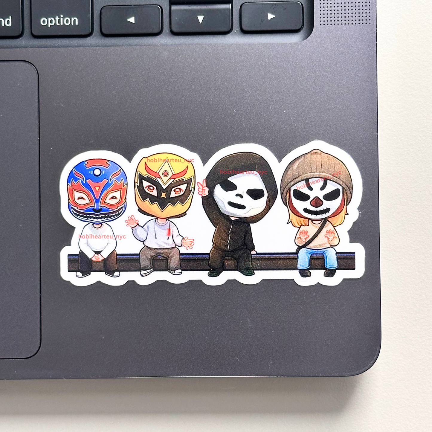 Lucha Libre Yoongi Jin Jungkook Jimin in Mexico Vinyl Waterproof Sticker