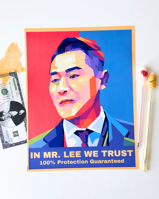 In Mr Lee We Trust Waterpoof Sticker