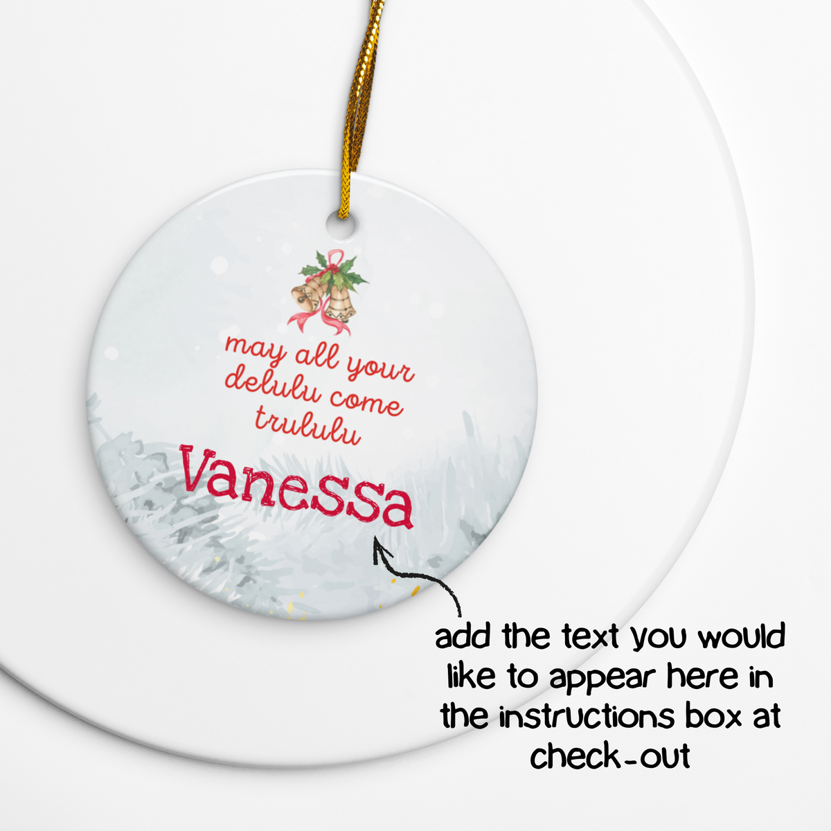 Personalized May All Your Delulu Come Trululu Holiday Ornament