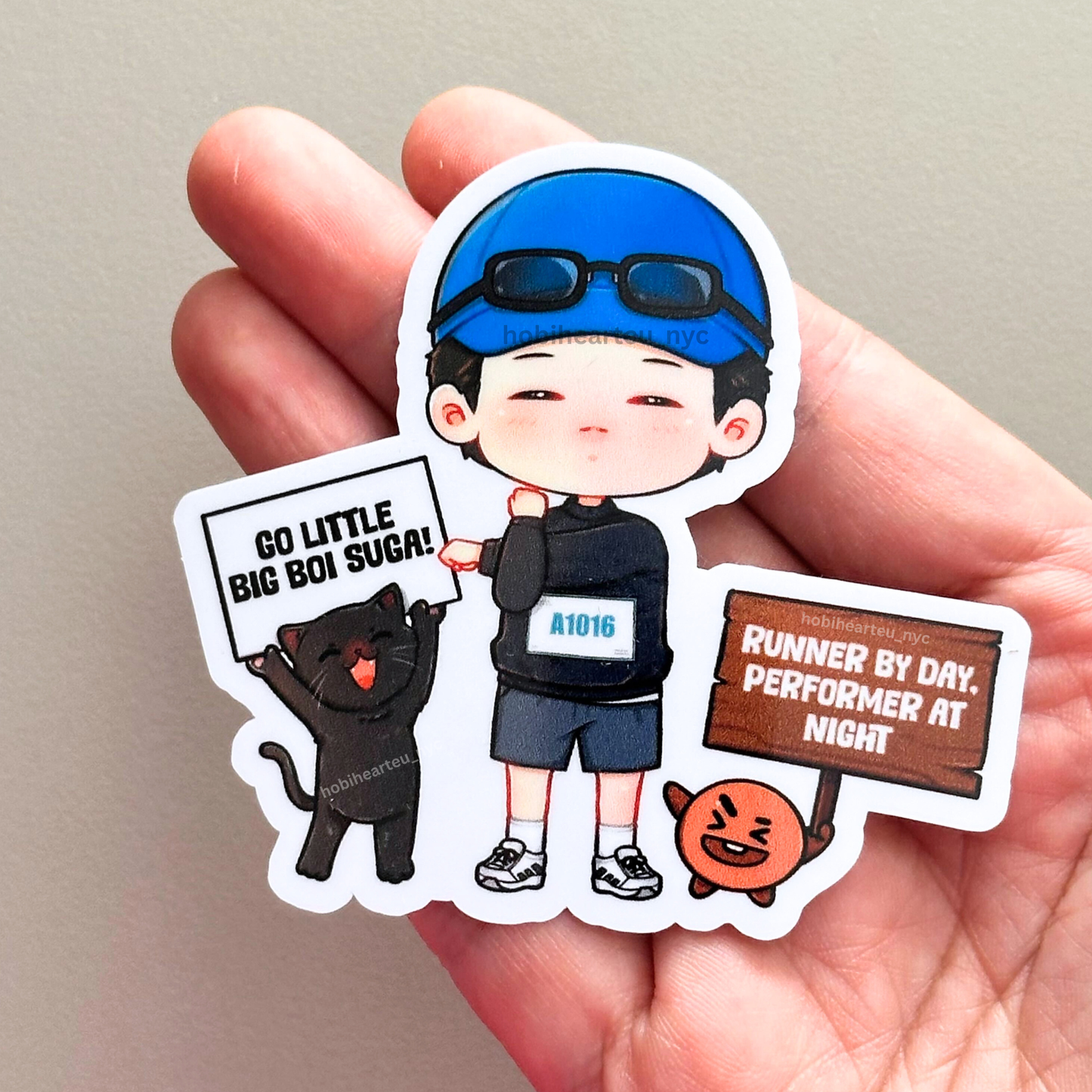 Runner Yoongi Vinyl Waterproof Sticker