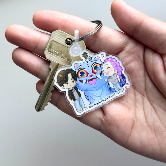 Rumi Jinu and Derpy Keychain Kpop Demon Hunters | New Arrival