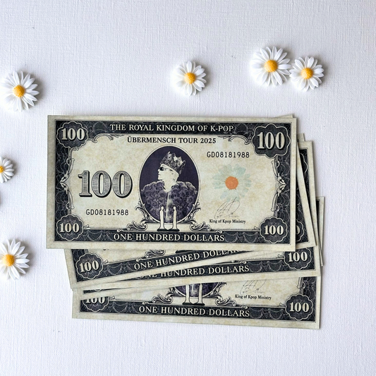 G-DRAGON Ubermensch Tour Dollar Bill Play Money Print, New Arrival