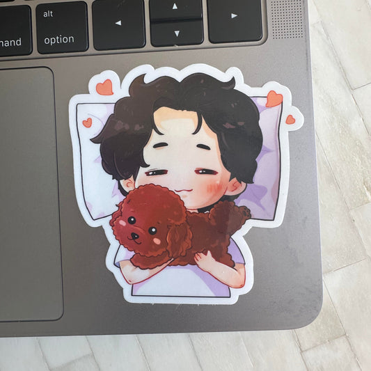 Yoongi and Holly Pet Dog Vinyl Waterproof Sticker
