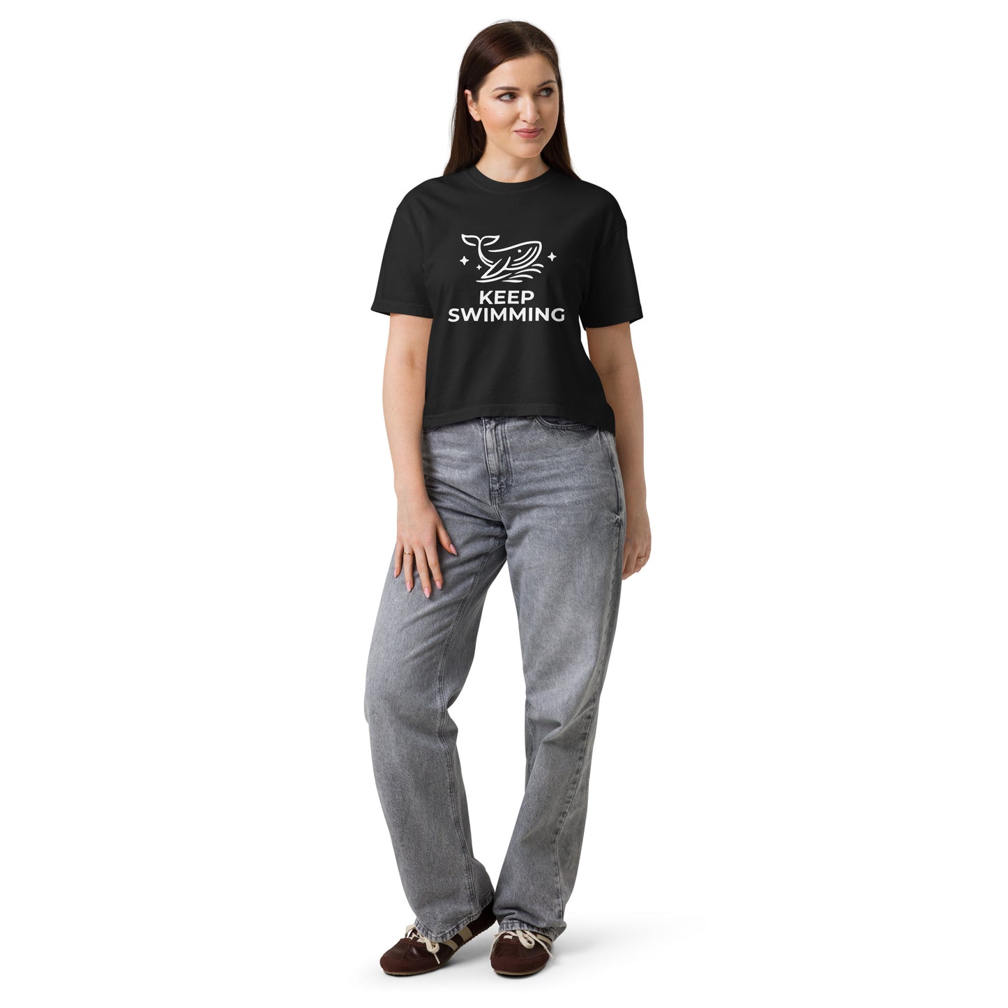 Keep Swimming Cropped Tee