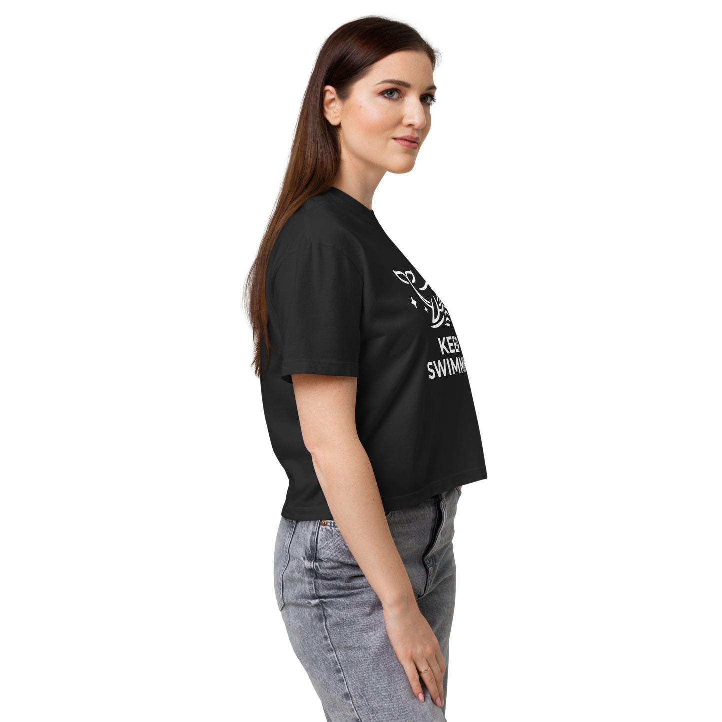 Keep Swimming Cropped Tee